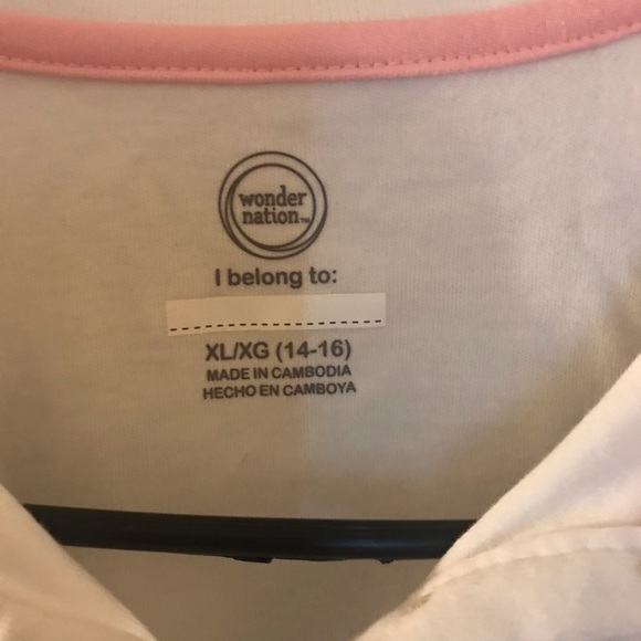 A bundle of three Wonder Nation Girls Uniform Shirts. - Picture 2 of 5